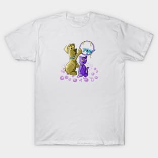 Little Cat, Dog, Mr. Fuzzby and Bubbles T-Shirt